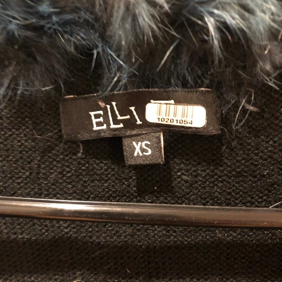 Navy Blue Rabbit Fur Vest - Picture 3 of 3